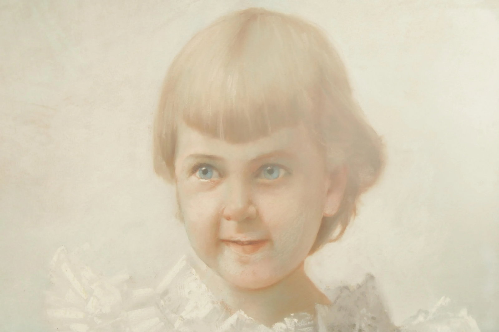 Antique 19th Century American Portrait Young Girl Pastel Drawing, By Daniel Shepard - 8