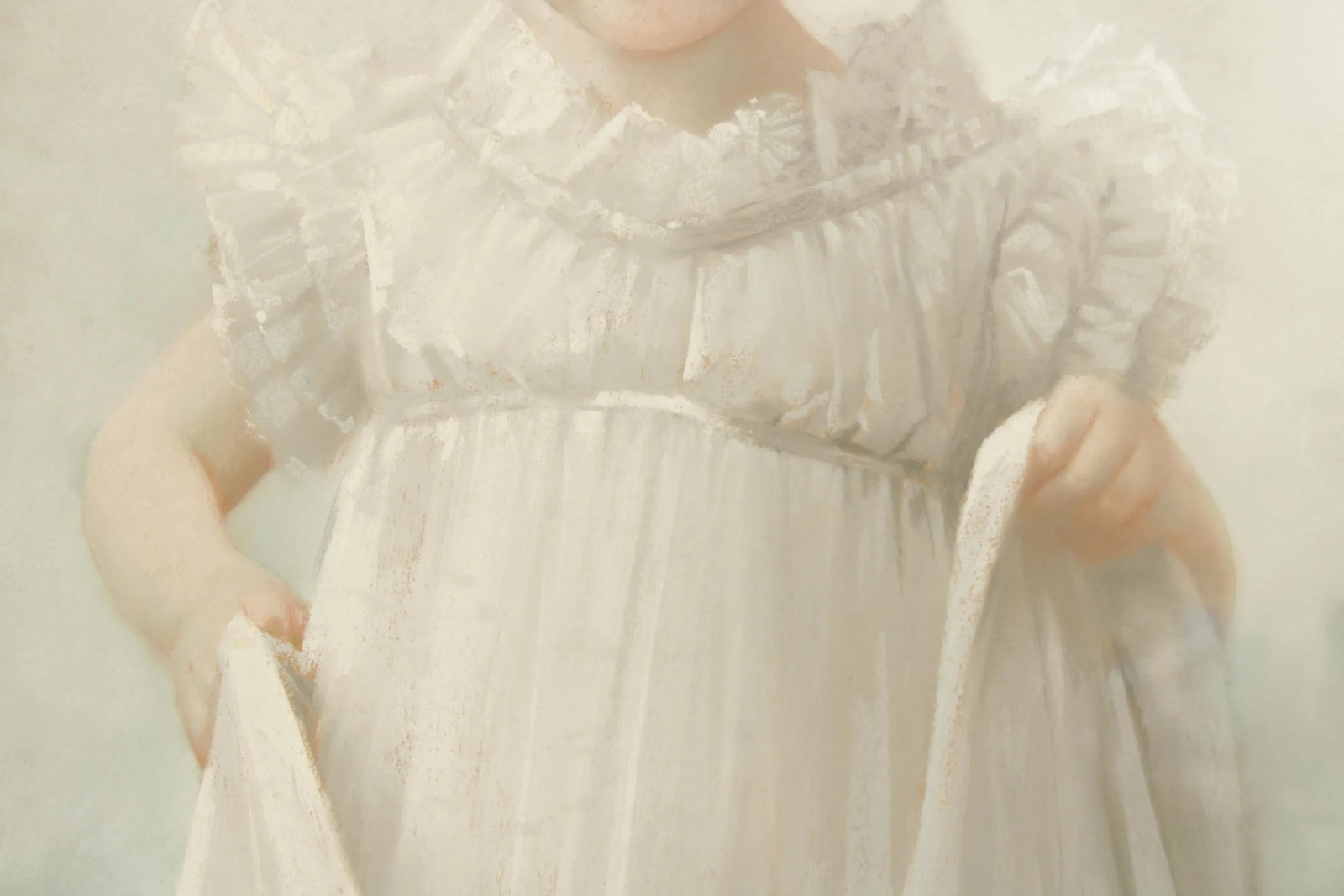 Antique 19th Century American Portrait Young Girl Pastel Drawing, By Daniel Shepard - 9