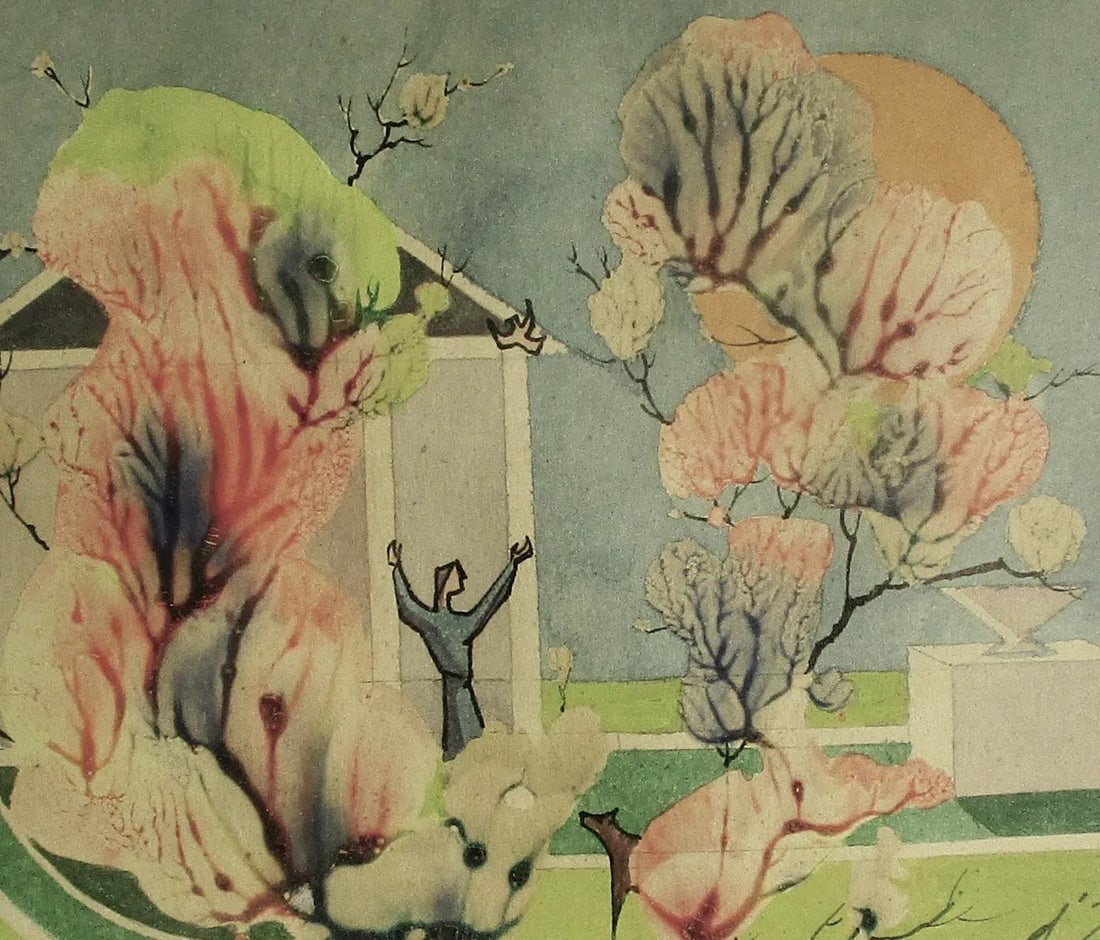 Fine Art Mono Print by d'Avila Circa 1950s' - 3