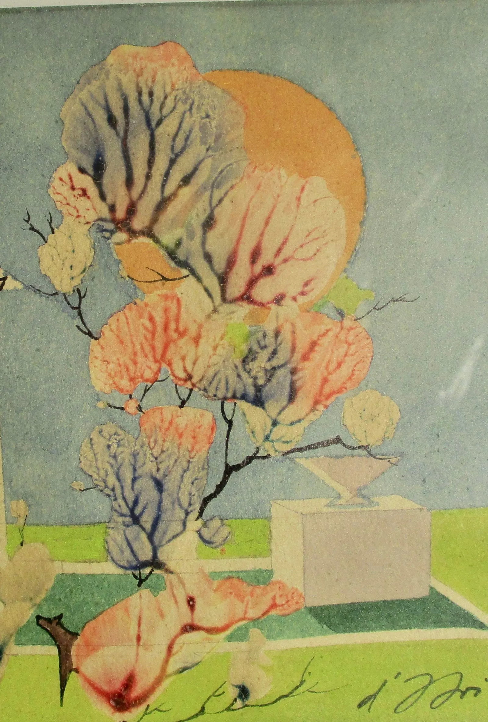 Fine Art Mono Print by d'Avila Circa 1950s' - 4