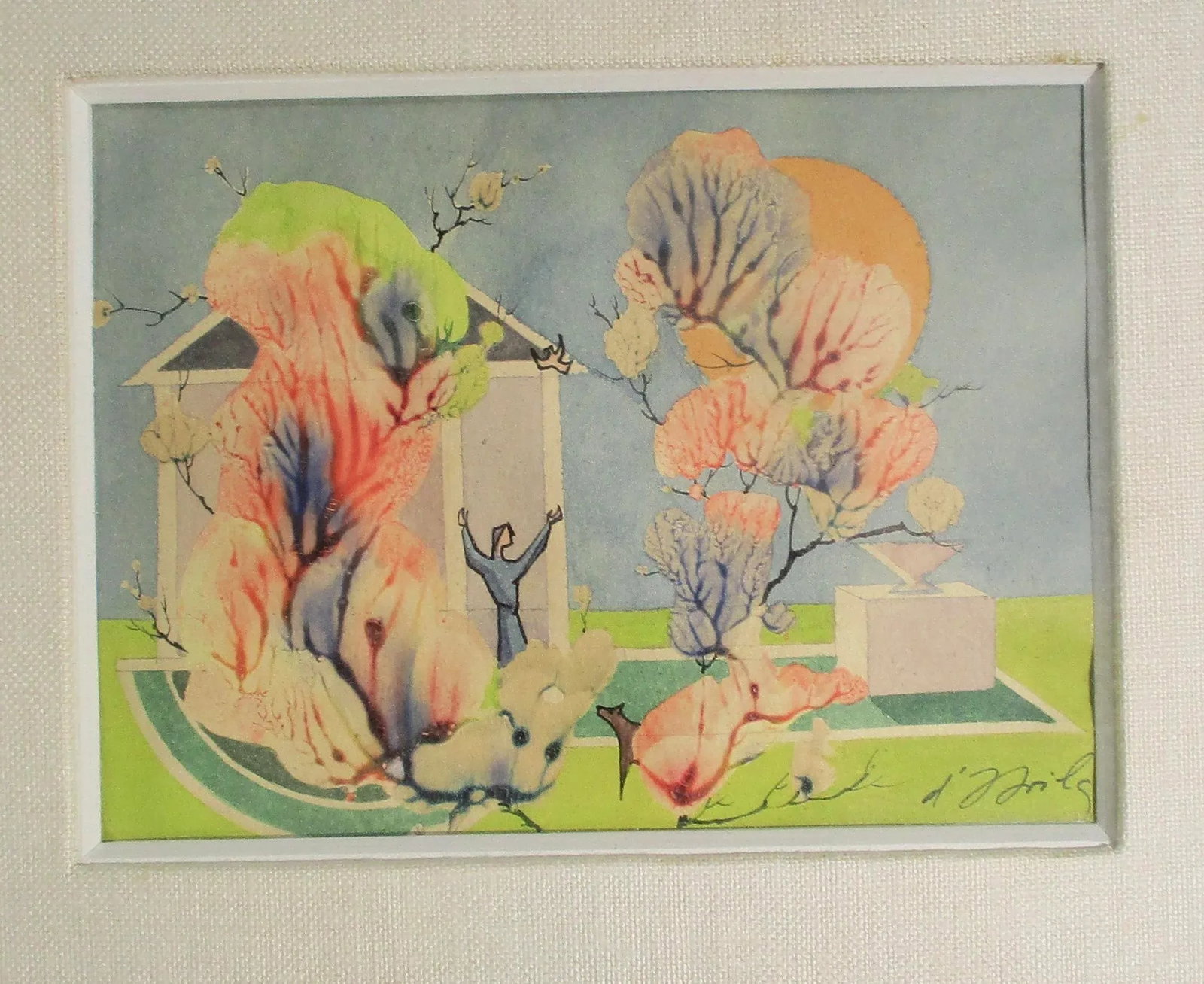 Fine Art Mono Print by d'Avila Circa 1950s' - 9