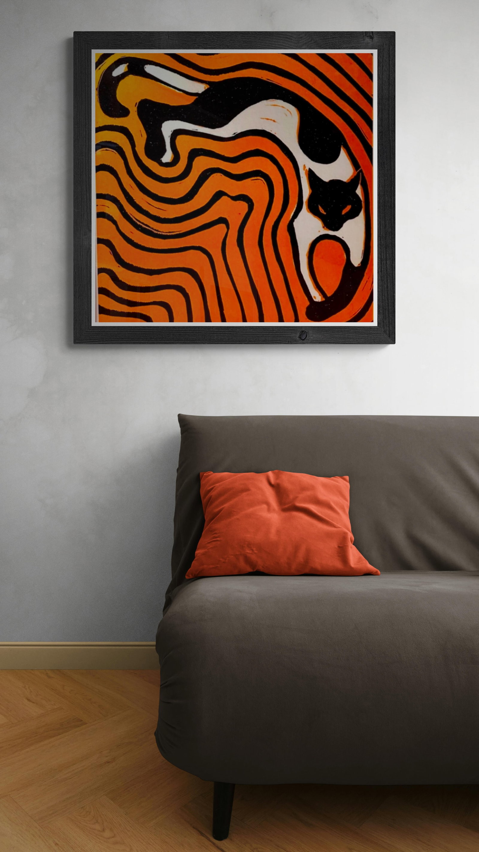 Groovy Cat Art Vintage Poster Print - 6