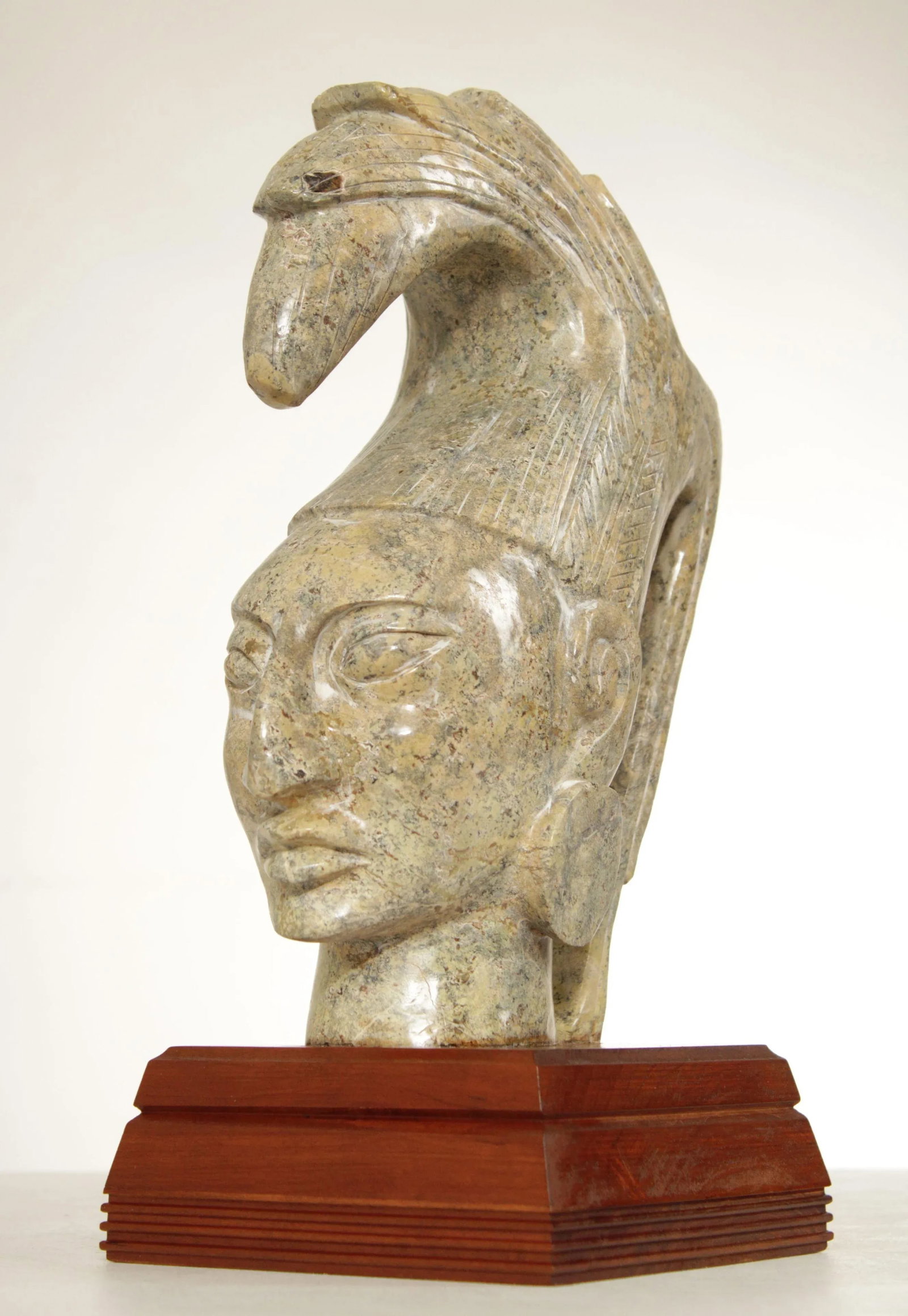 Central American Stone Carved Bust Sculpture - 2