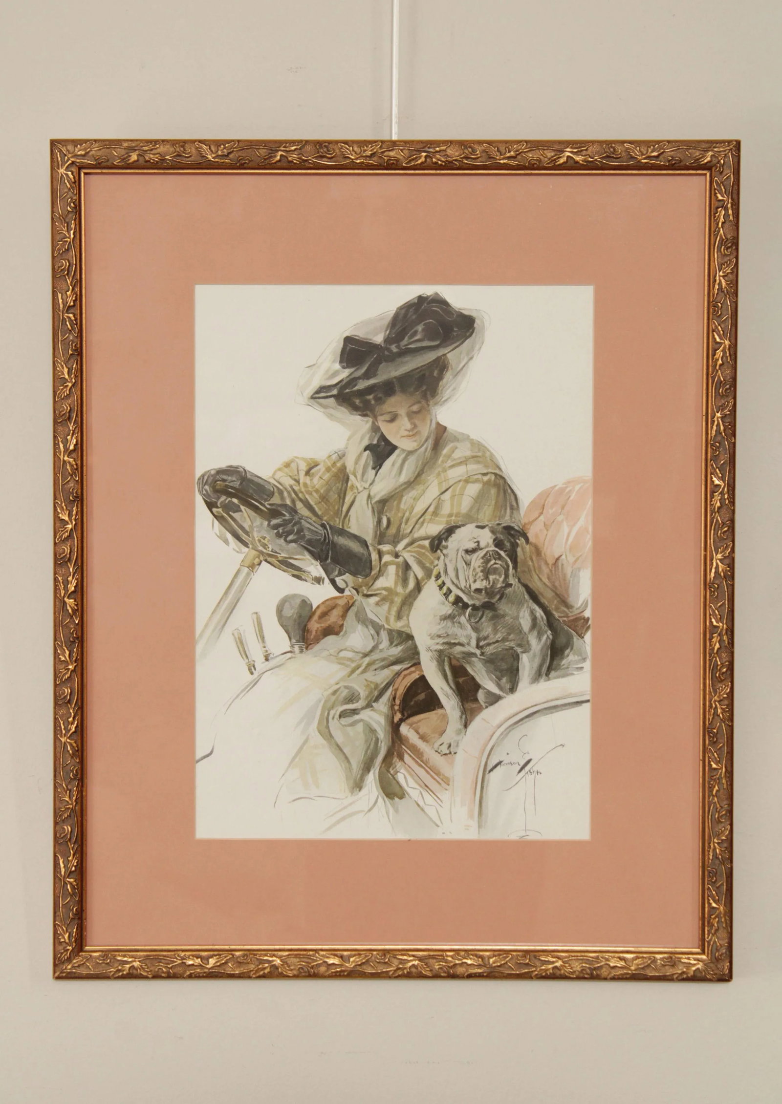 Harrison Fisher 'A Lucky Dog' Illustration Art Print - 2