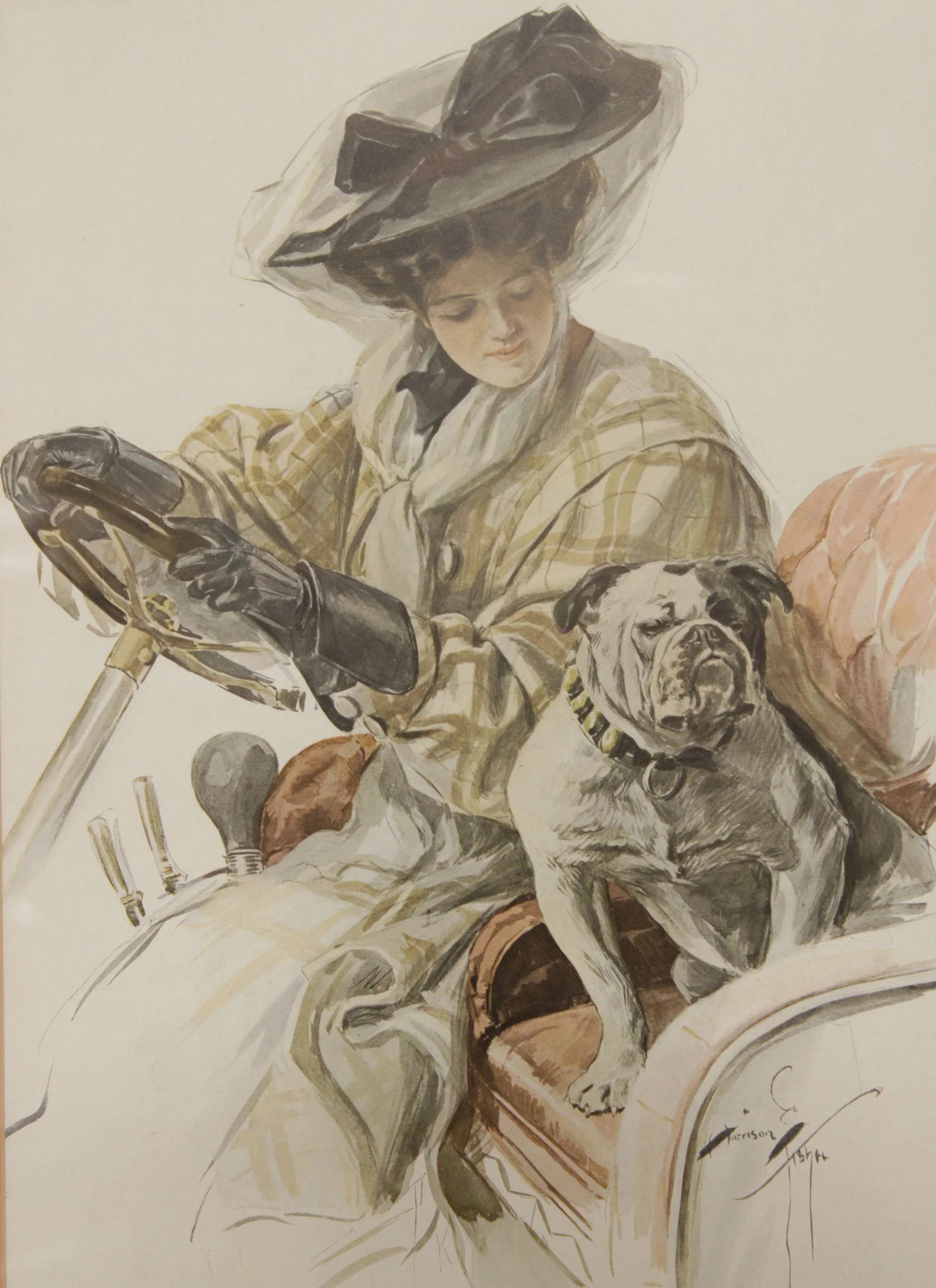 Harrison Fisher 'A Lucky Dog' Illustration Art Print - 3