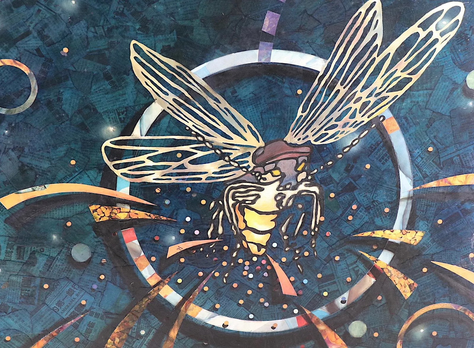 Decoupage Painting by Troy Ny Artist Christopher Murray C. 2001 - 6
