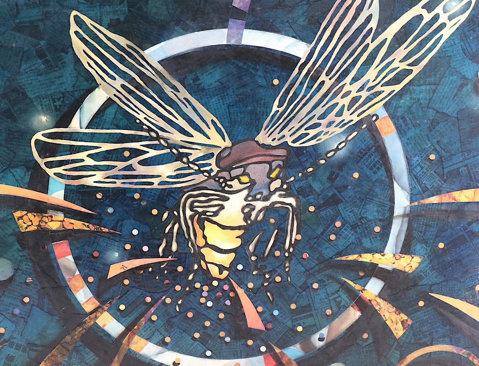 Decoupage Painting by Troy Ny Artist Christopher Murray C. 2001 - 8