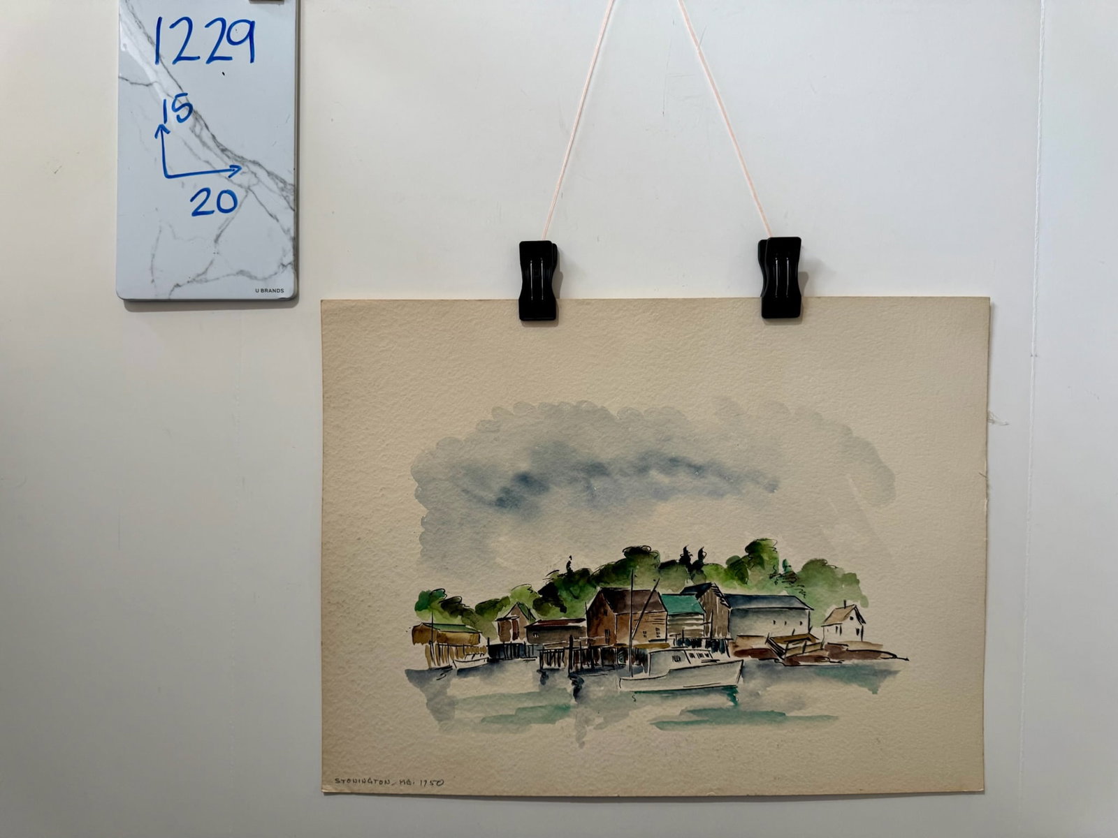 Henry Emil Salloch Original Watercolor on Paper Stonington, Maine. 1950. - 6