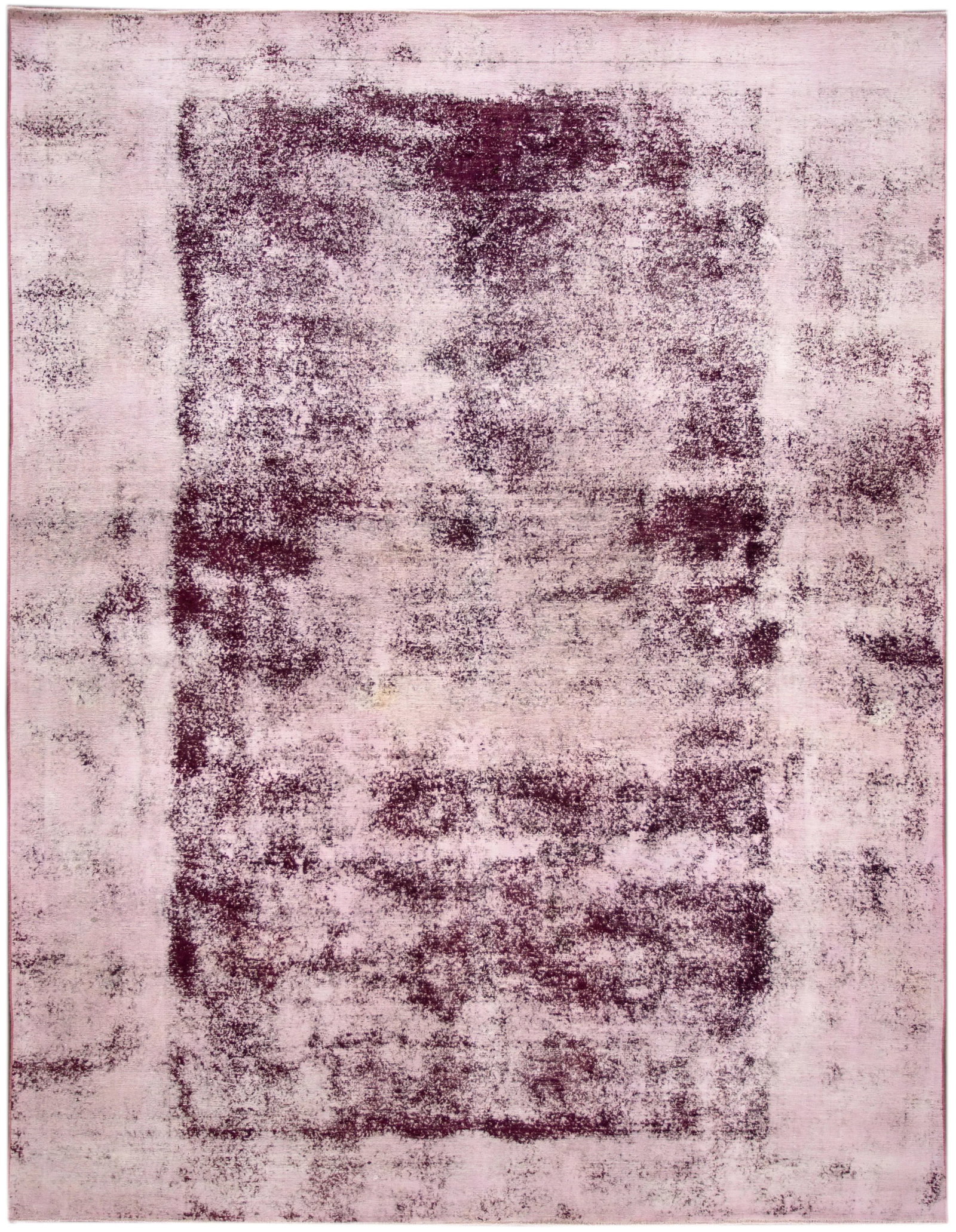 Vintage Overdyed Handmade Purple Wool Rug - 10