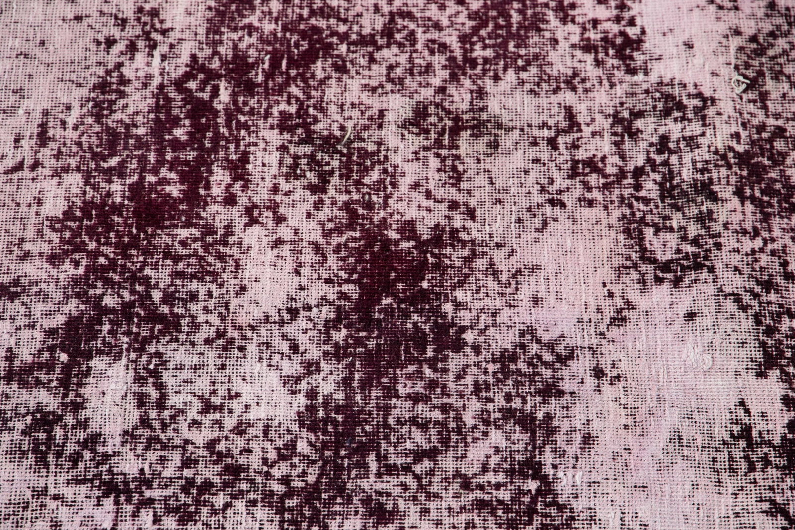 Vintage Overdyed Handmade Purple Wool Rug - 6