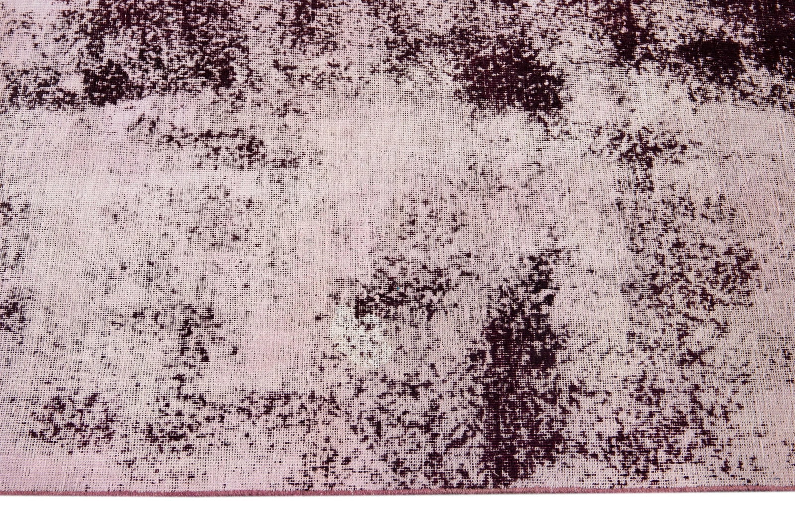 Vintage Overdyed Handmade Purple Wool Rug - 9