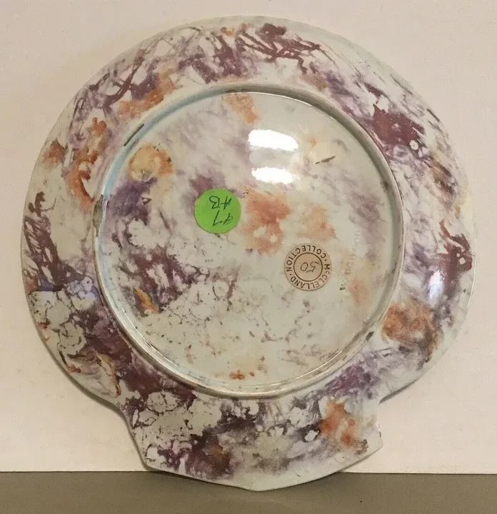 Antique 19th Century Wedgwood Conchology Pink Moonlight Luster Pearlware Scallop Sea Shell Plate - 3