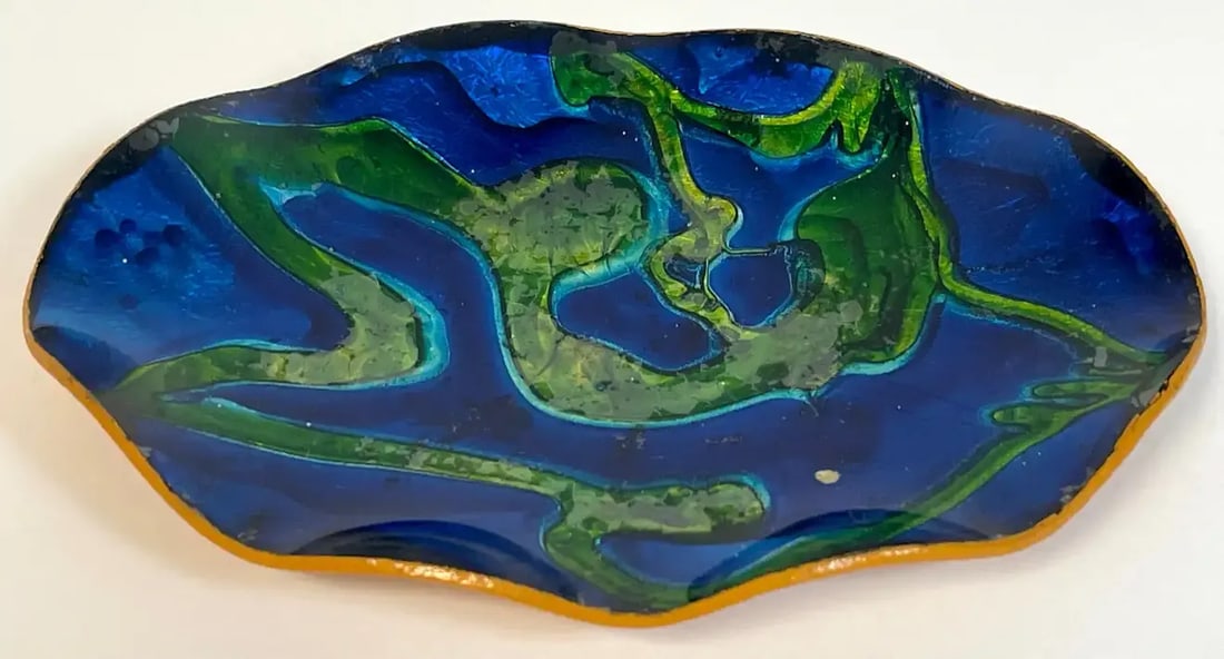 Mid 20th Century Italian Mid- Century Diminutive Murano Asymmetrical Glass Vide-Poche - 2