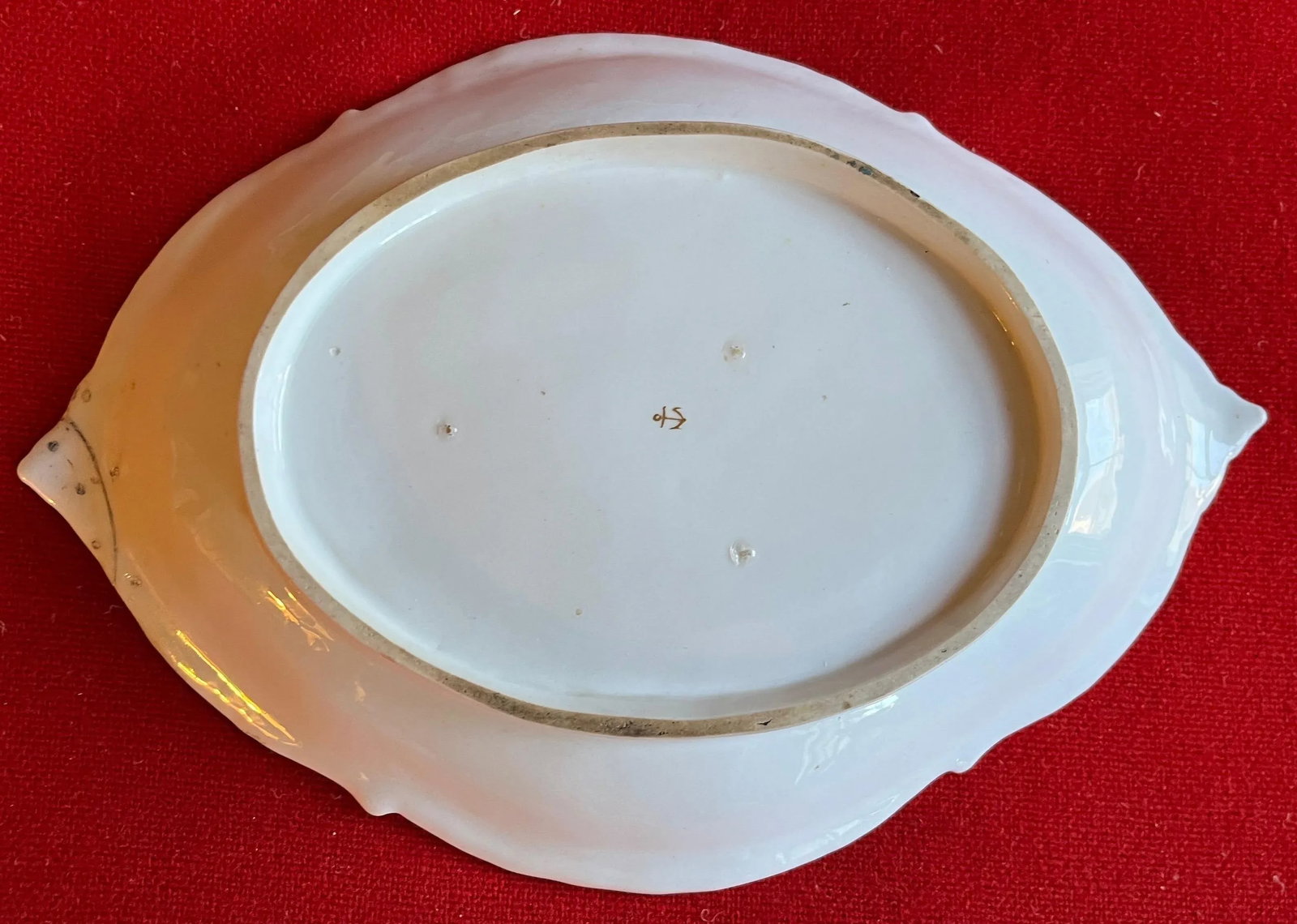 Antique 18th Century Chelsea Porcelain Lozenge Shape Dessert Dish Decorated With Fruit & Vegetables - 10