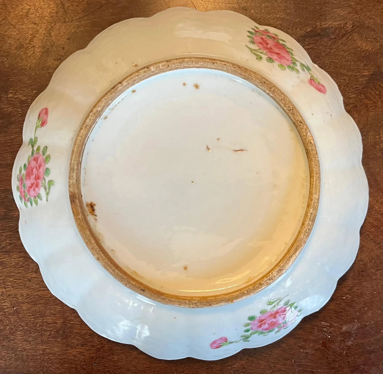 Antique 19th Century Chinese Rose Canton Medallion Porcelain Round Serving Dish - 9
