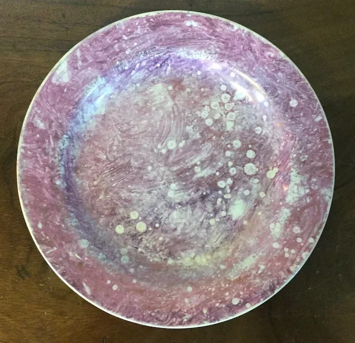 1810 Antique English Wedgwood Creamware Pink Moonlight Luster Plate - 3