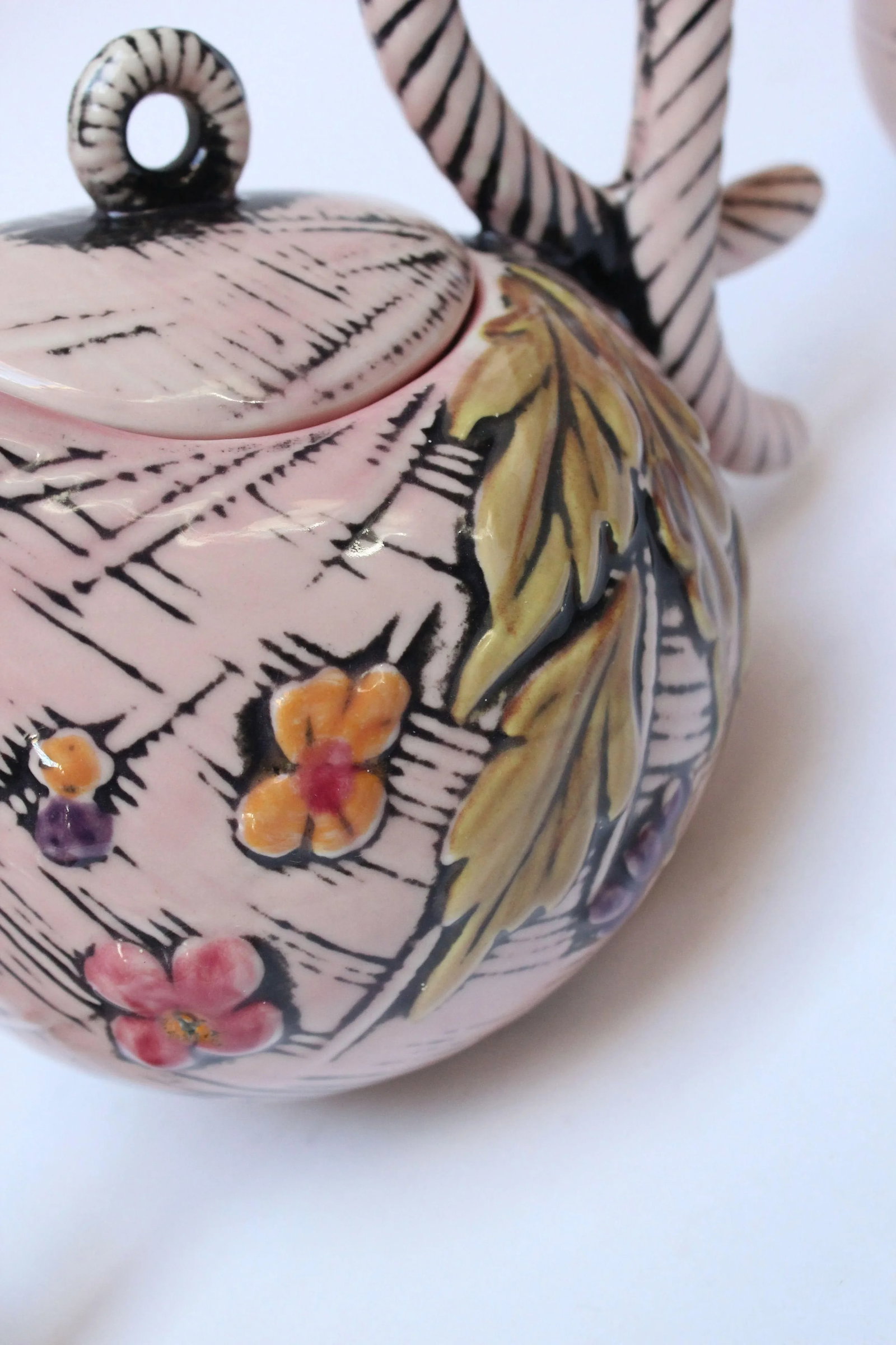 1950s Hull Pottery "Blossom Flite" Tea Service- 3 Pieces - 7