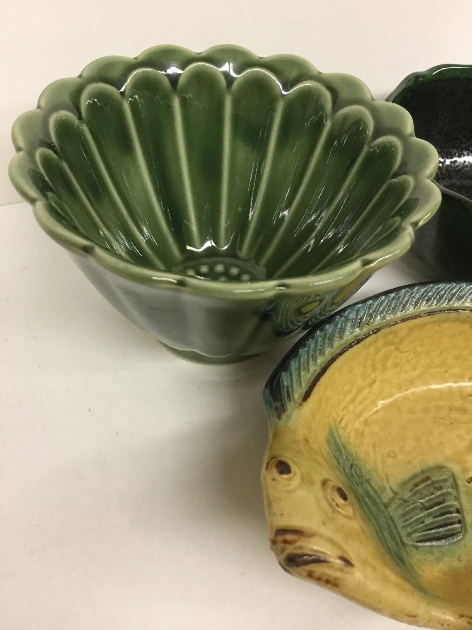 Vintage Magnolia Green Japanese Bowls - Set of 3 - 5