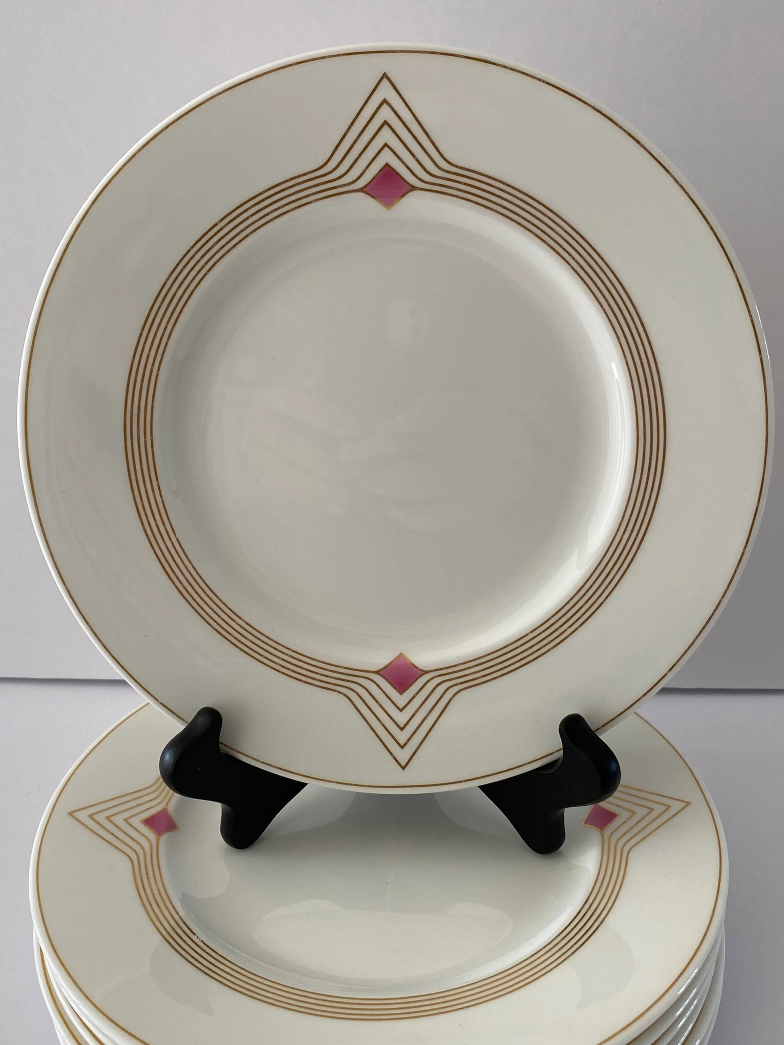 1980s Villeroy & Boch Origo Bone China Salad Plates - Set of 7 - 2