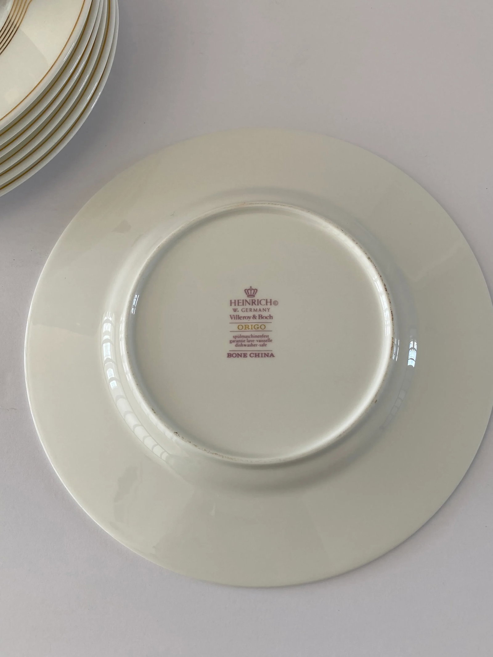 1980s Villeroy & Boch Origo Bone China Salad Plates - Set of 7 - 5