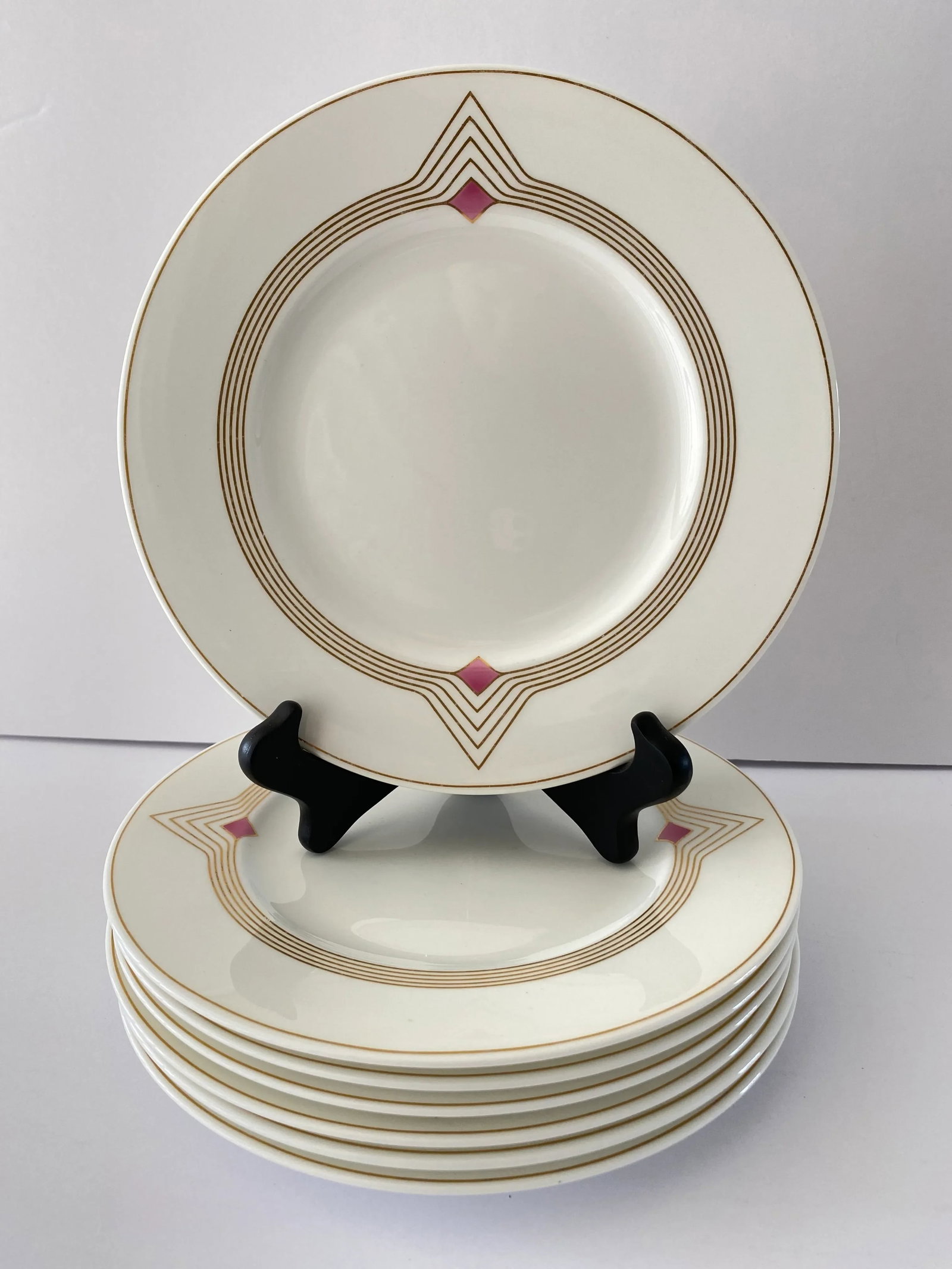 1980s Villeroy & Boch Origo Bone China Salad Plates - Set of 7 - 7