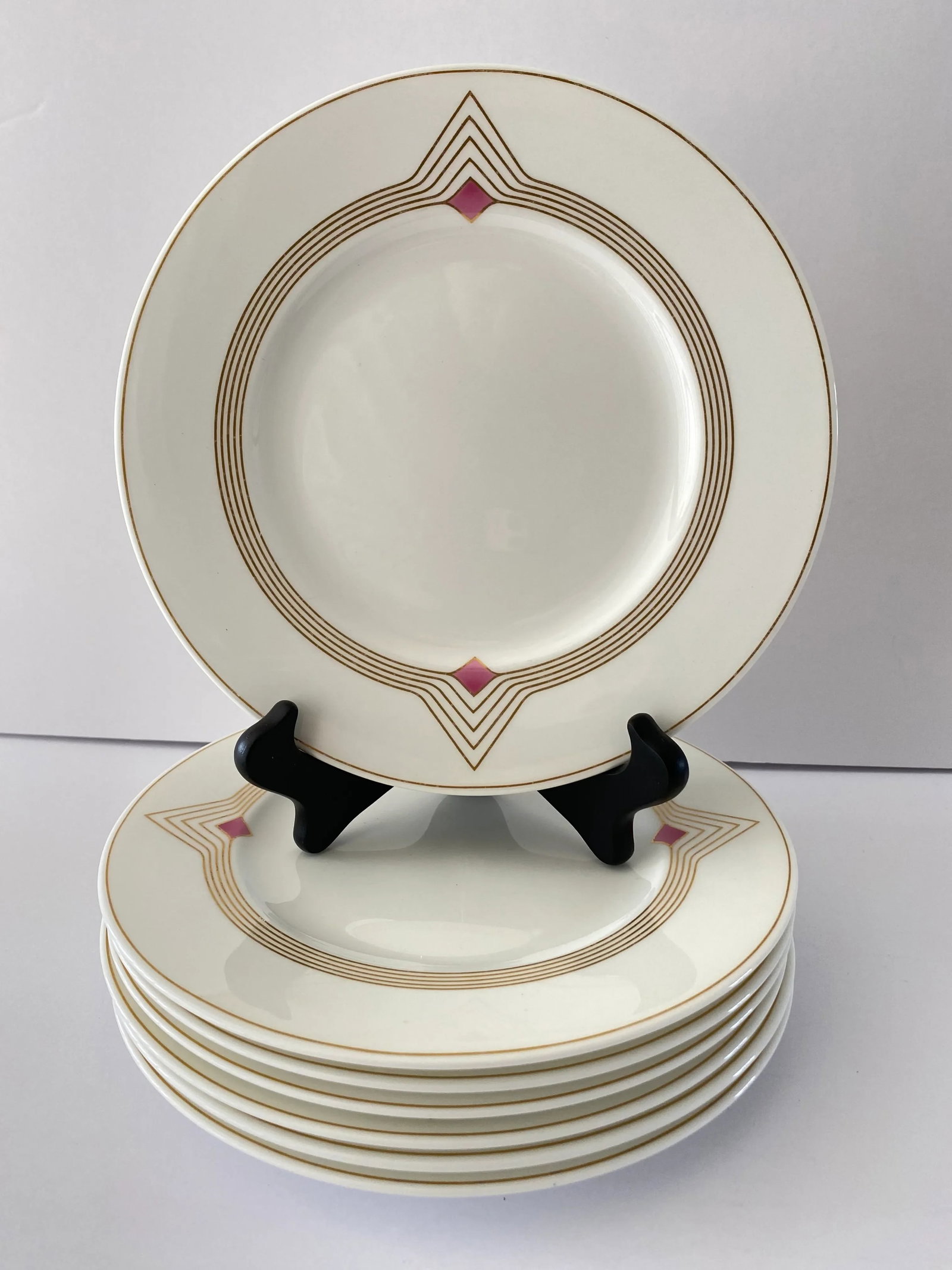 1980s Villeroy & Boch Origo Bone China Salad Plates - Set of 7 - 8