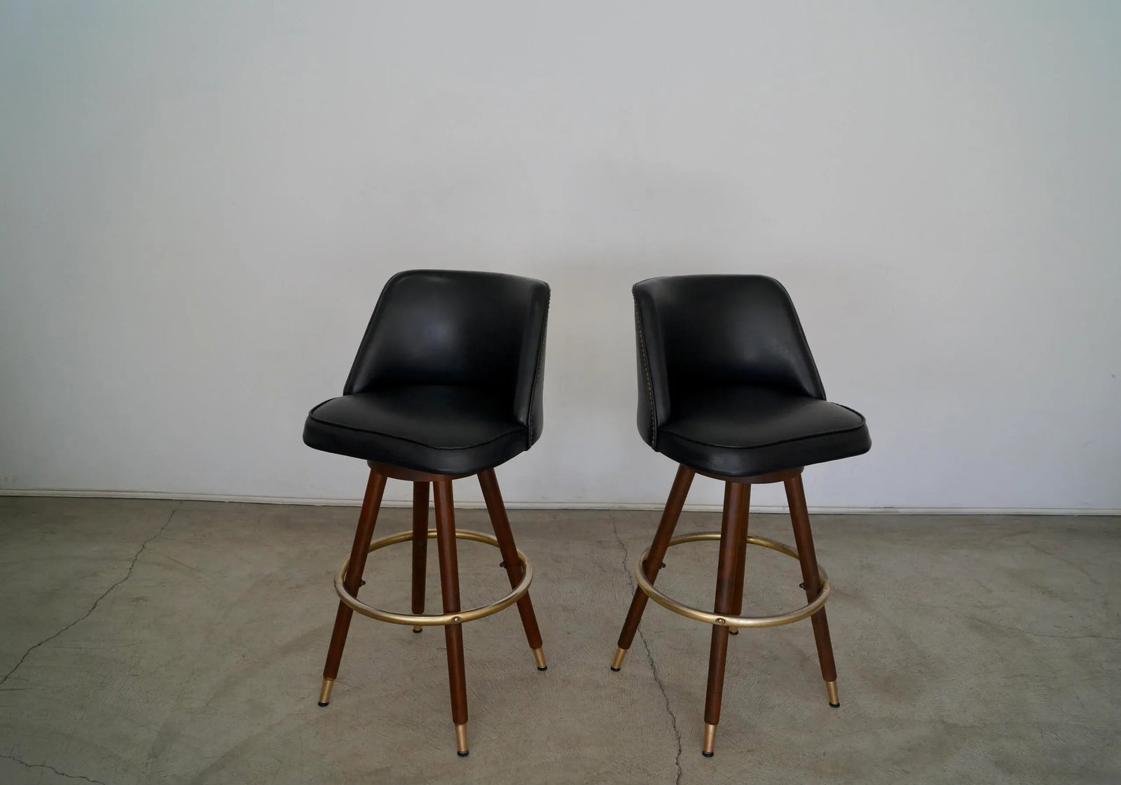 Mid-Century Modern Bar Stools - a Pair - 13