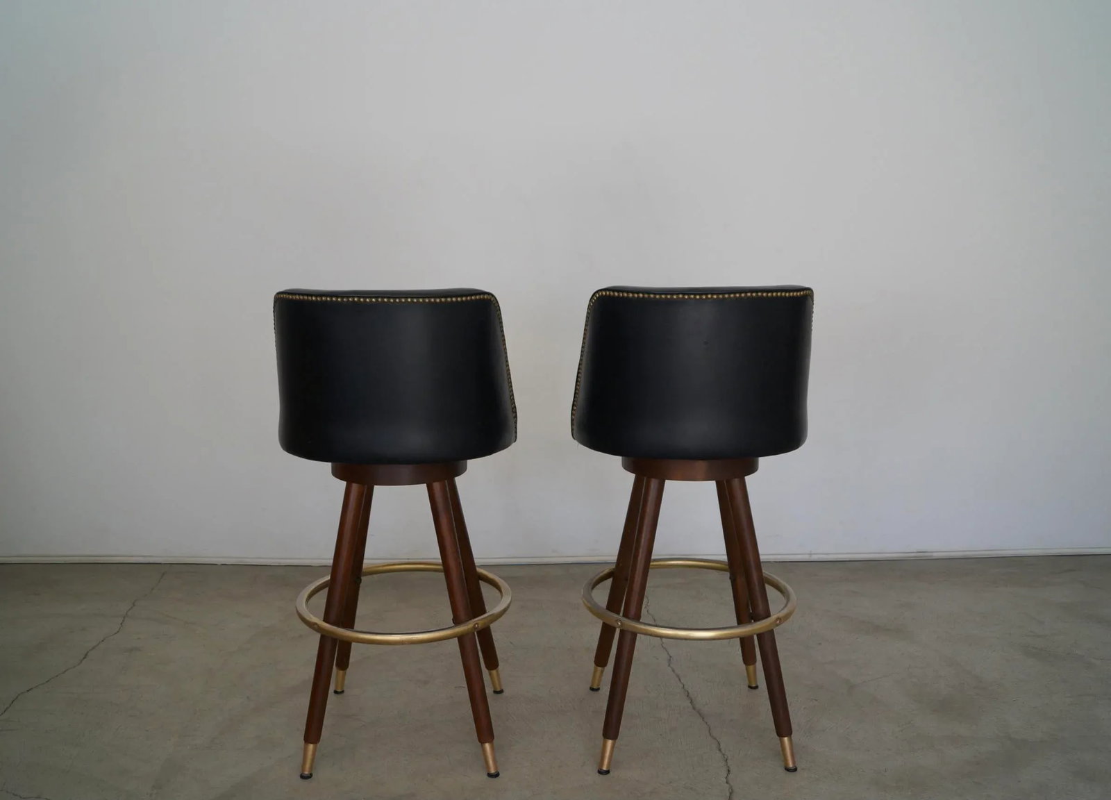 Mid-Century Modern Bar Stools - a Pair - 6