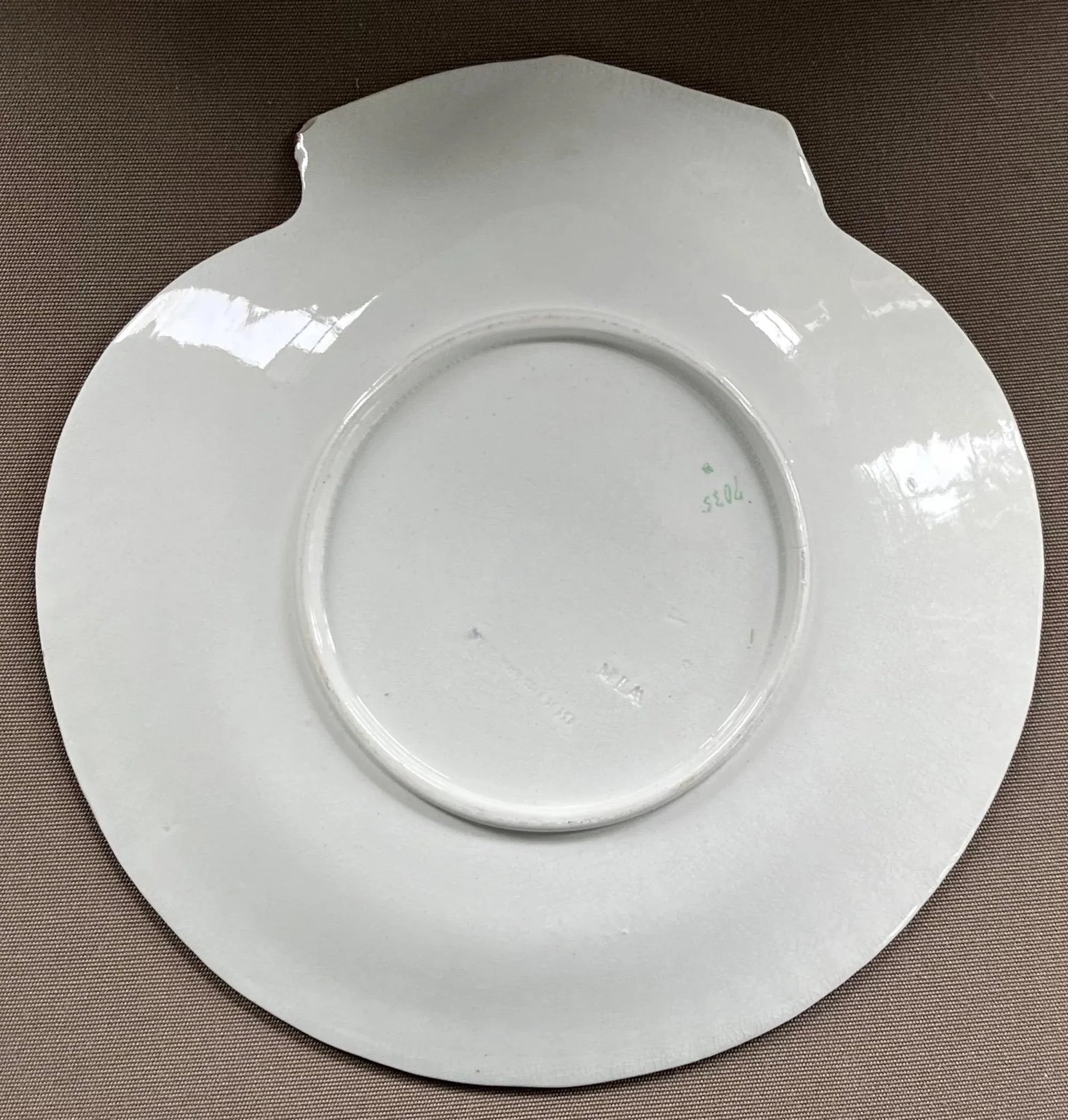 Antique 19th Century Wedgwood Pink Nautilus Pearlware Scallop Shell Dessert Dish or Plate - 5