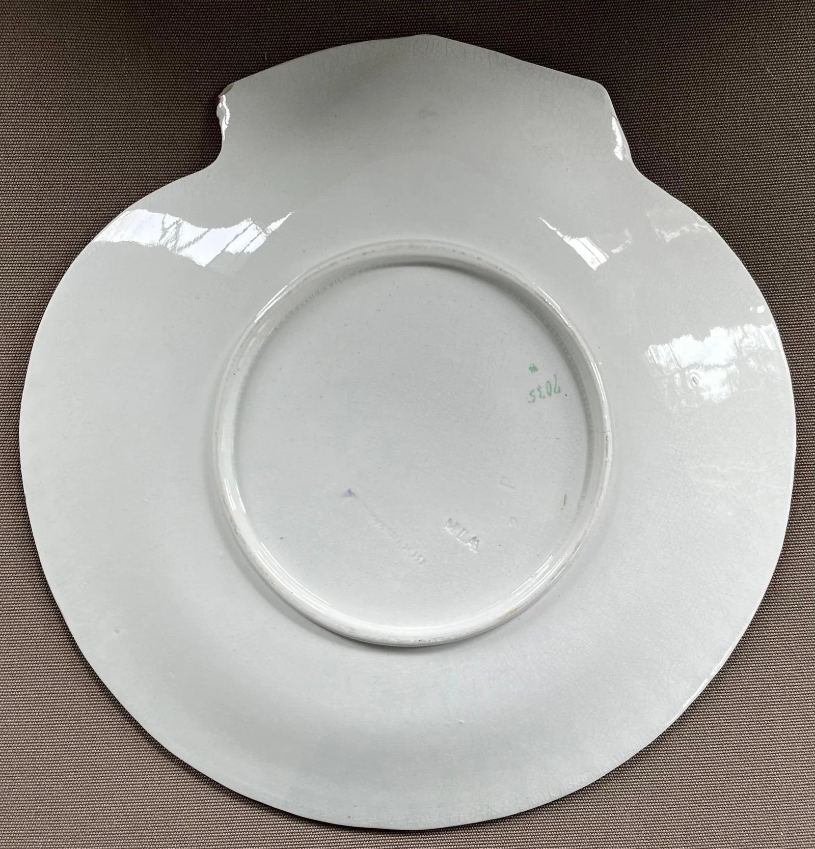 Antique 19th Century Wedgwood Pink Nautilus Pearlware Scallop Shell Dessert Dish or Plate - 7