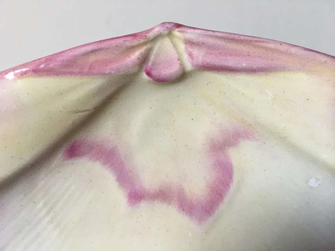 Antique 19th Century Wedgwood Pink Nautilus Pearlware Scallop Shell Dessert Dish - 3