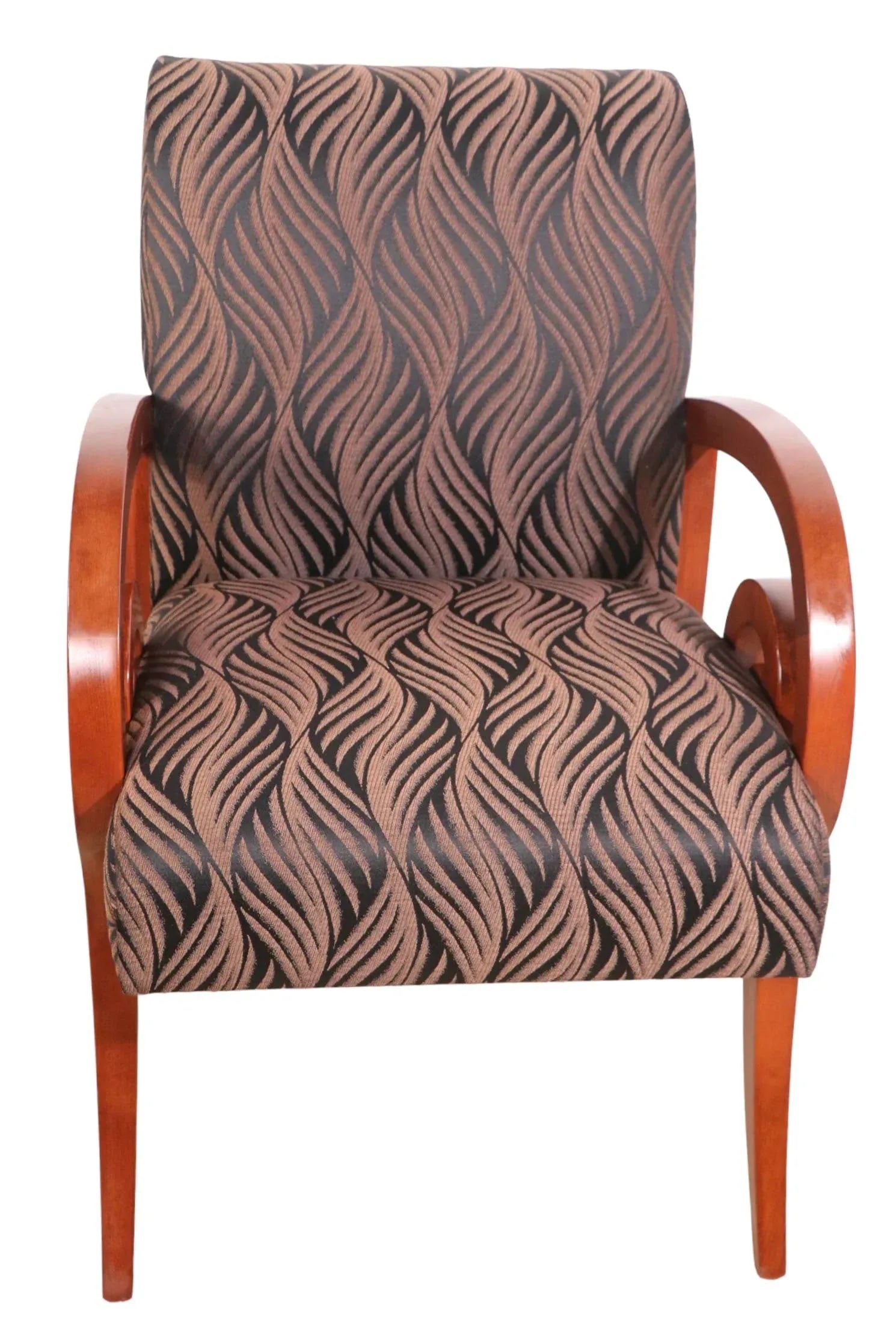 Pr. Decorative Scroll Arm Chairs by Bonaventure Furniture Industries - 8