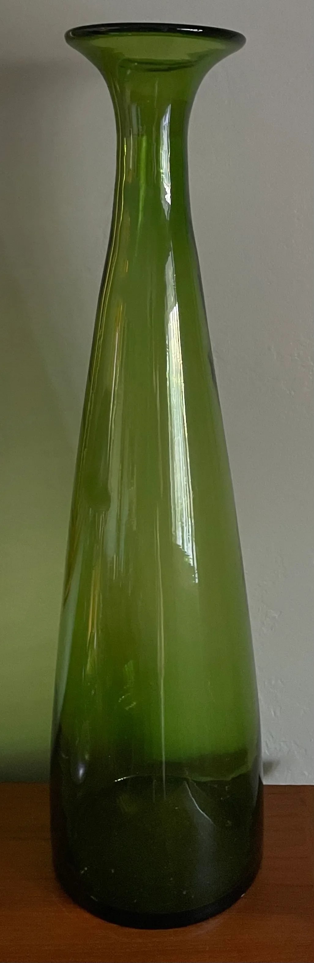 Extra Large Mid Century Blenko Glass Bottle - 2