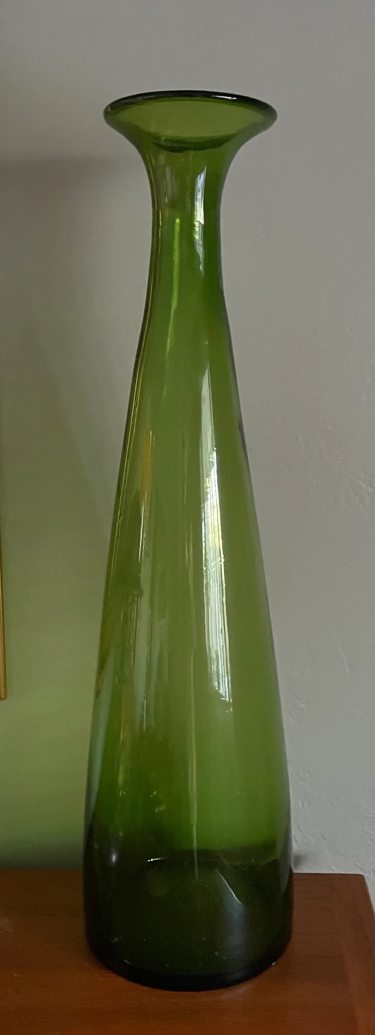 Extra Large Mid Century Blenko Glass Bottle - 3