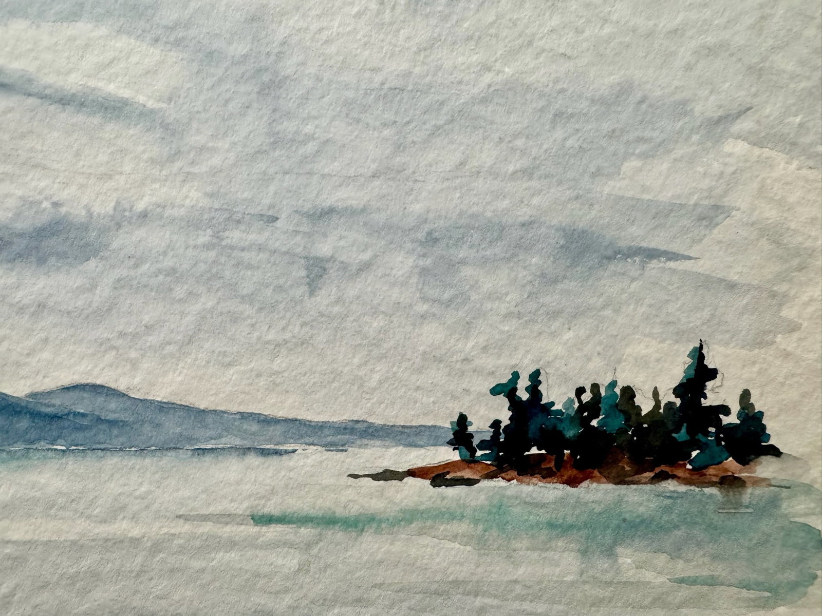 Henry Emil Salloch Original Watercolor on Paper Mount Desert Island, Maine. 1948. - 3