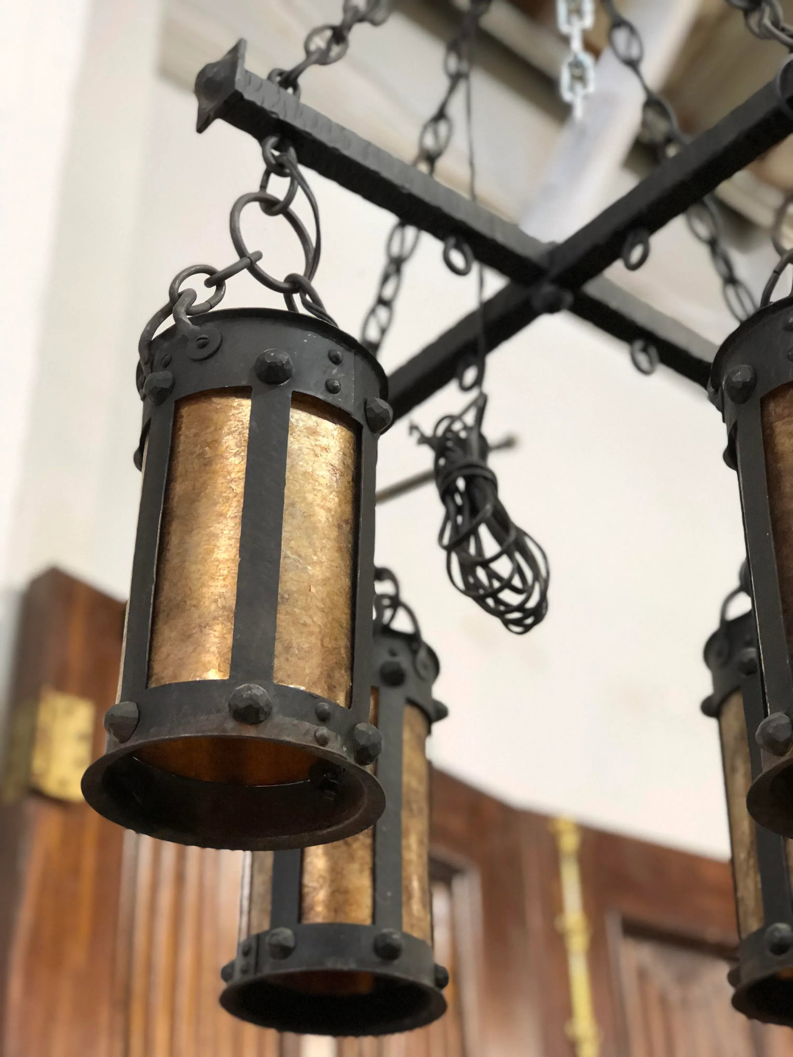 Spanish Gothic Revival Hanging Pendant Chandelier - 2