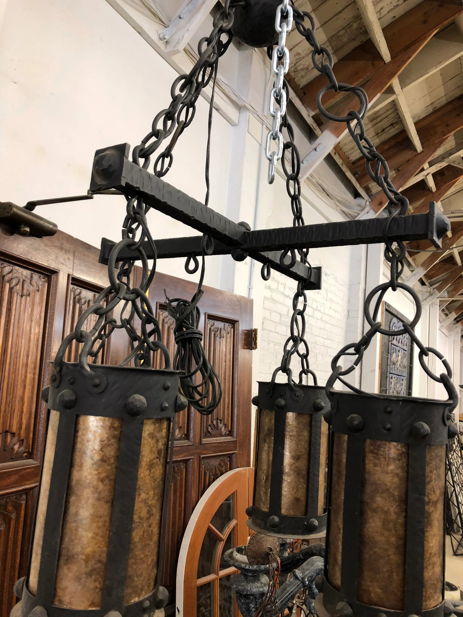 Spanish Gothic Revival Hanging Pendant Chandelier - 4