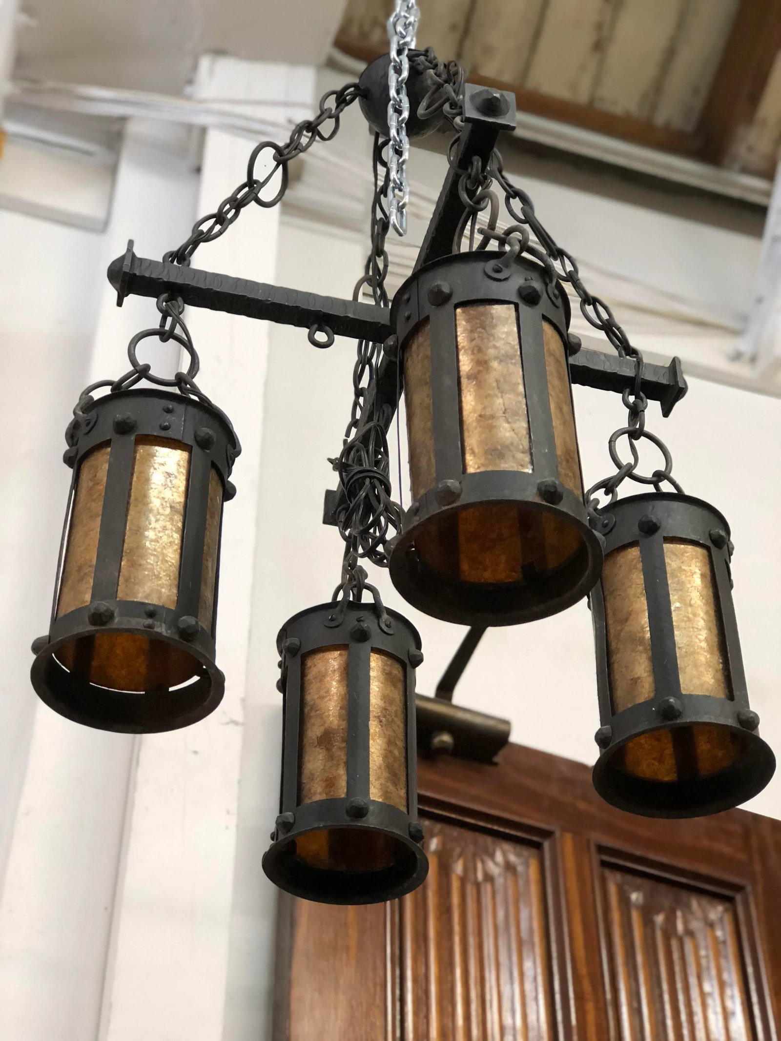 Spanish Gothic Revival Hanging Pendant Chandelier - 9