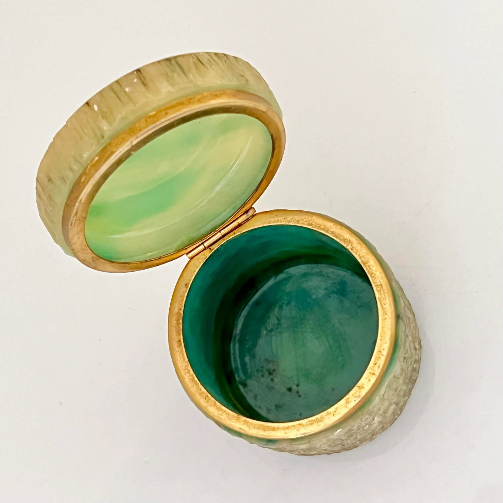 C. 1950s Vintage MCM Italian Alabaster Box in the Style of Fratelli Coppini & Angelo Pinna - Green O - 3
