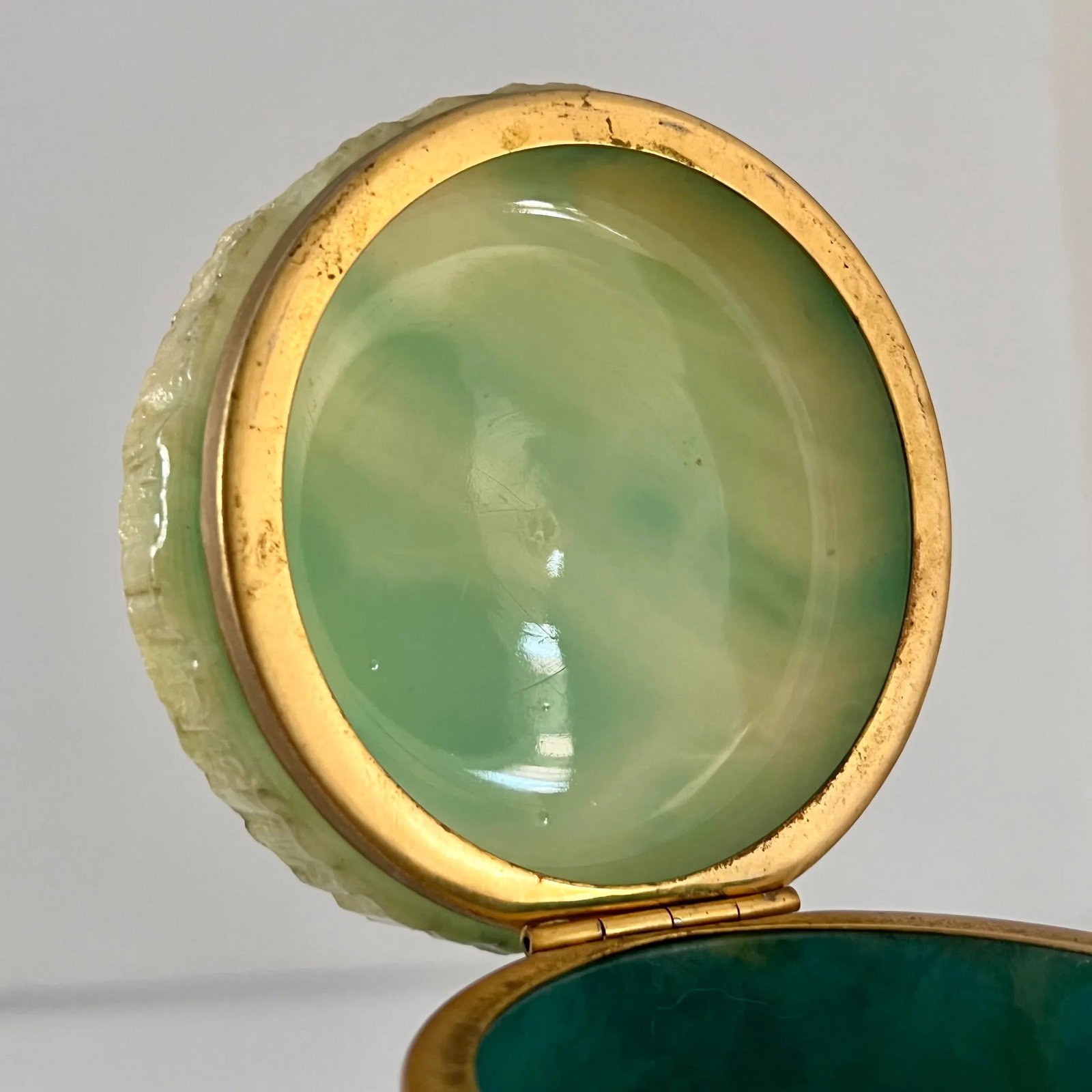 C. 1950s Vintage MCM Italian Alabaster Box in the Style of Fratelli Coppini & Angelo Pinna - Green O - 5