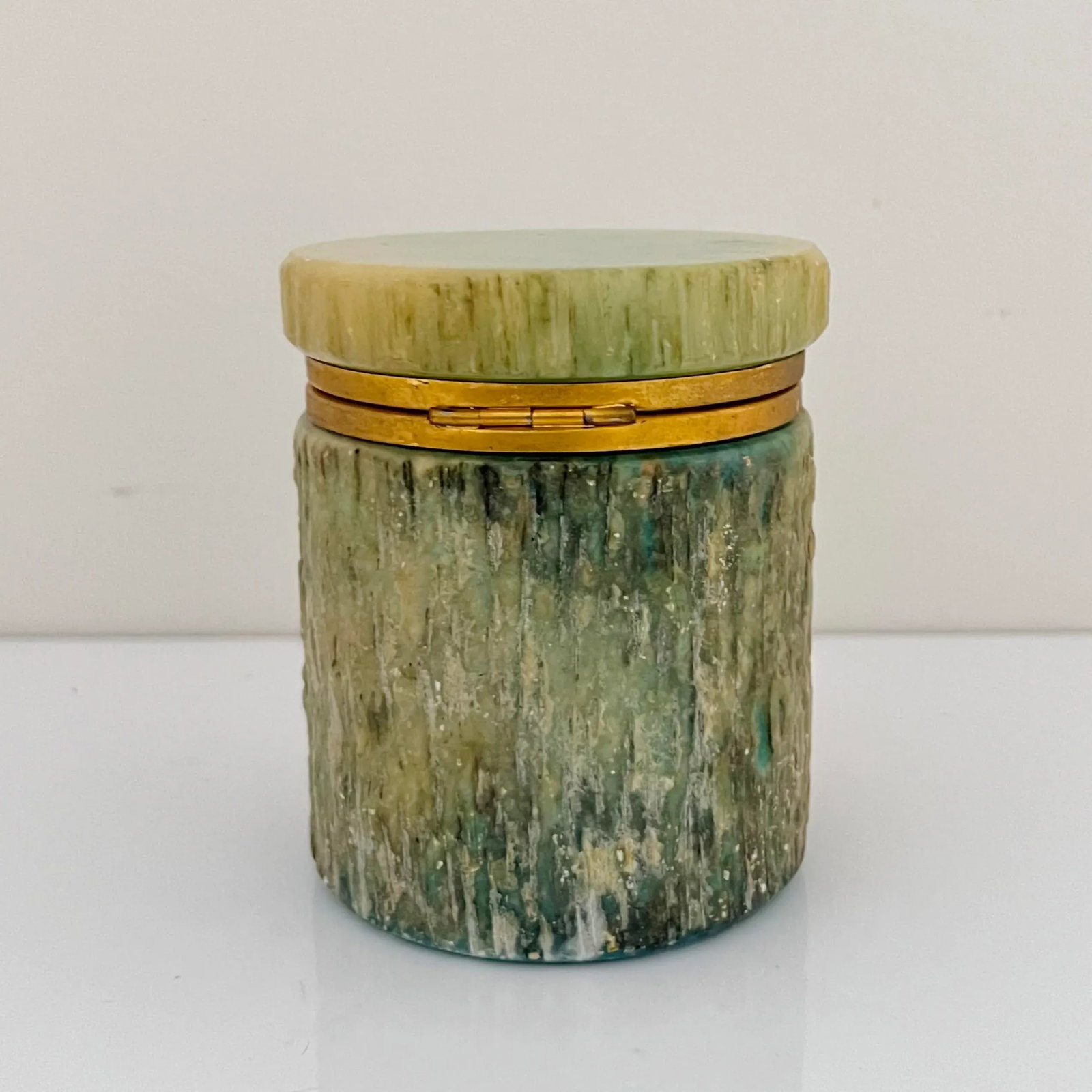 C. 1950s Vintage MCM Italian Alabaster Box in the Style of Fratelli Coppini & Angelo Pinna - Green O - 7
