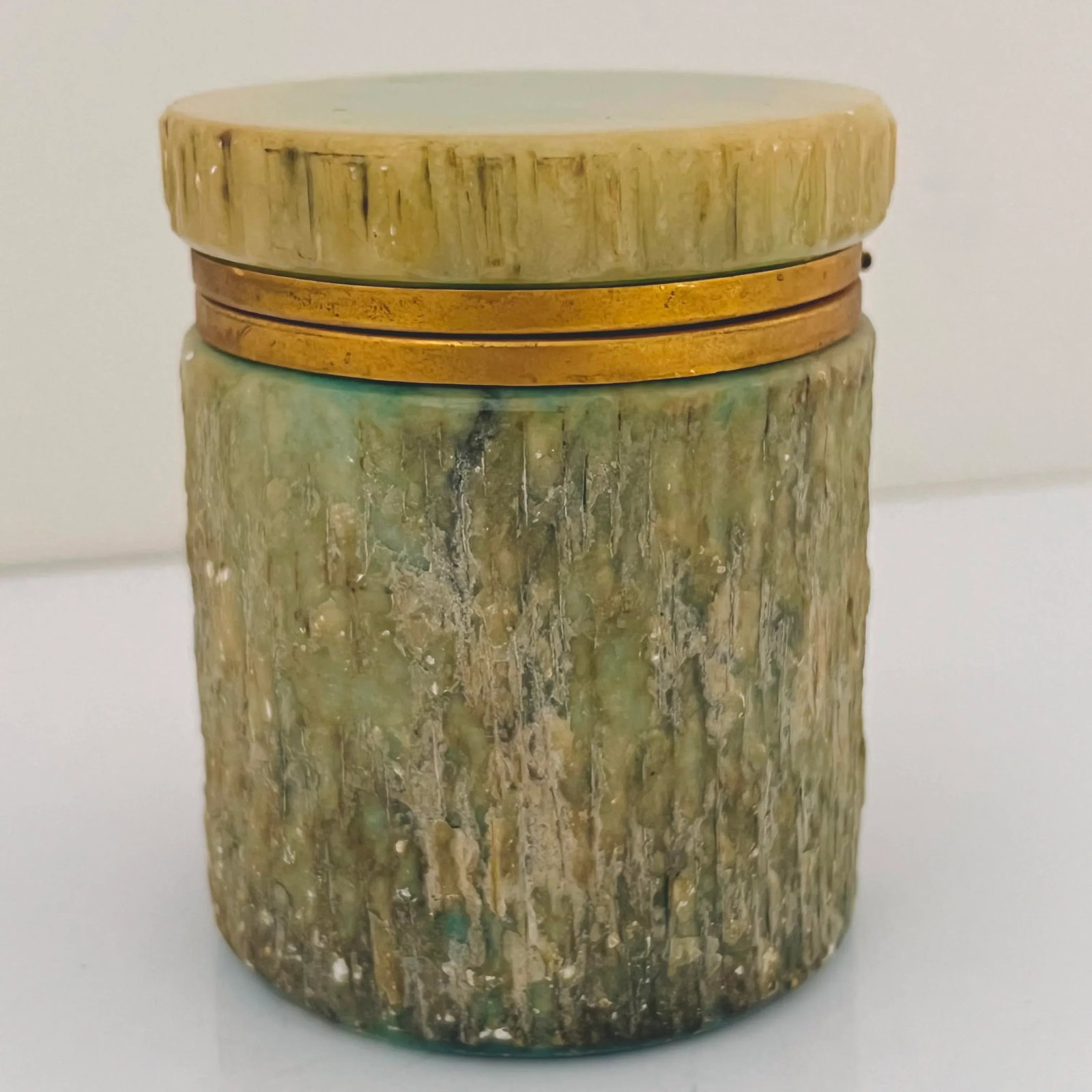 C. 1950s Vintage MCM Italian Alabaster Box in the Style of Fratelli Coppini & Angelo Pinna - Green O - 9