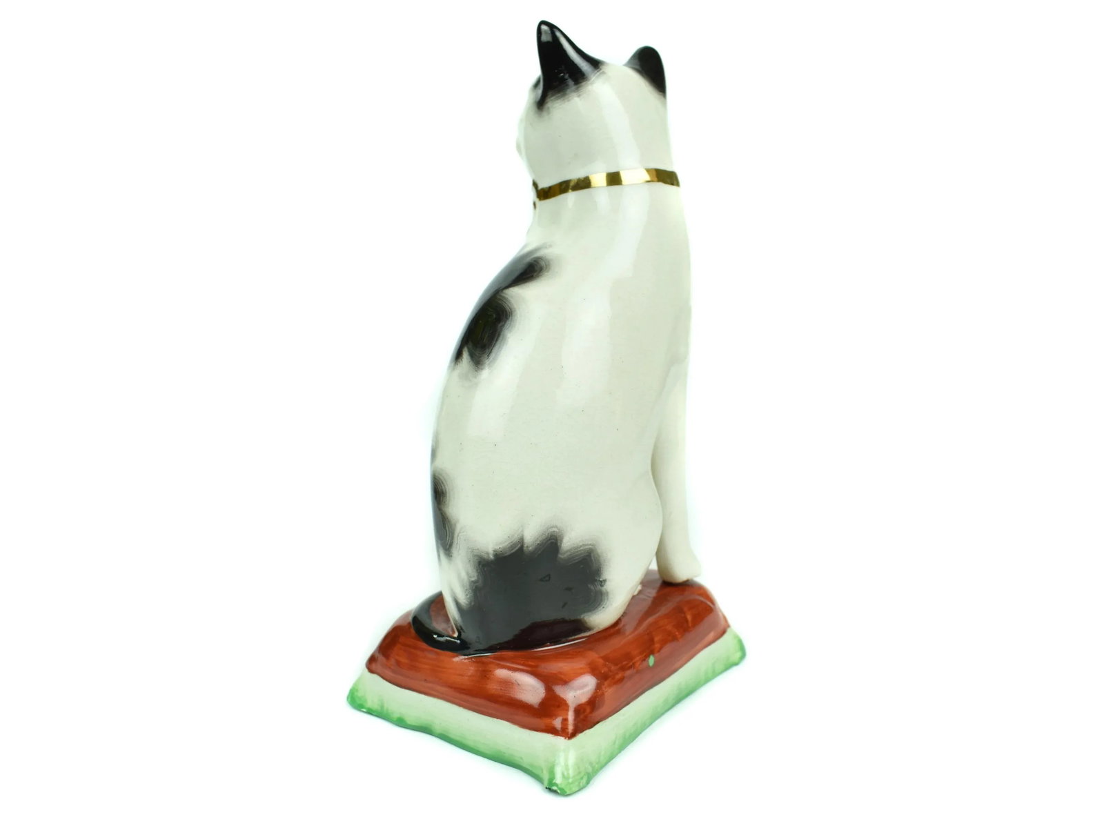 1920's Staffordshire Ware Wk (William Kent) England Cat on Cushion Figurine - 7