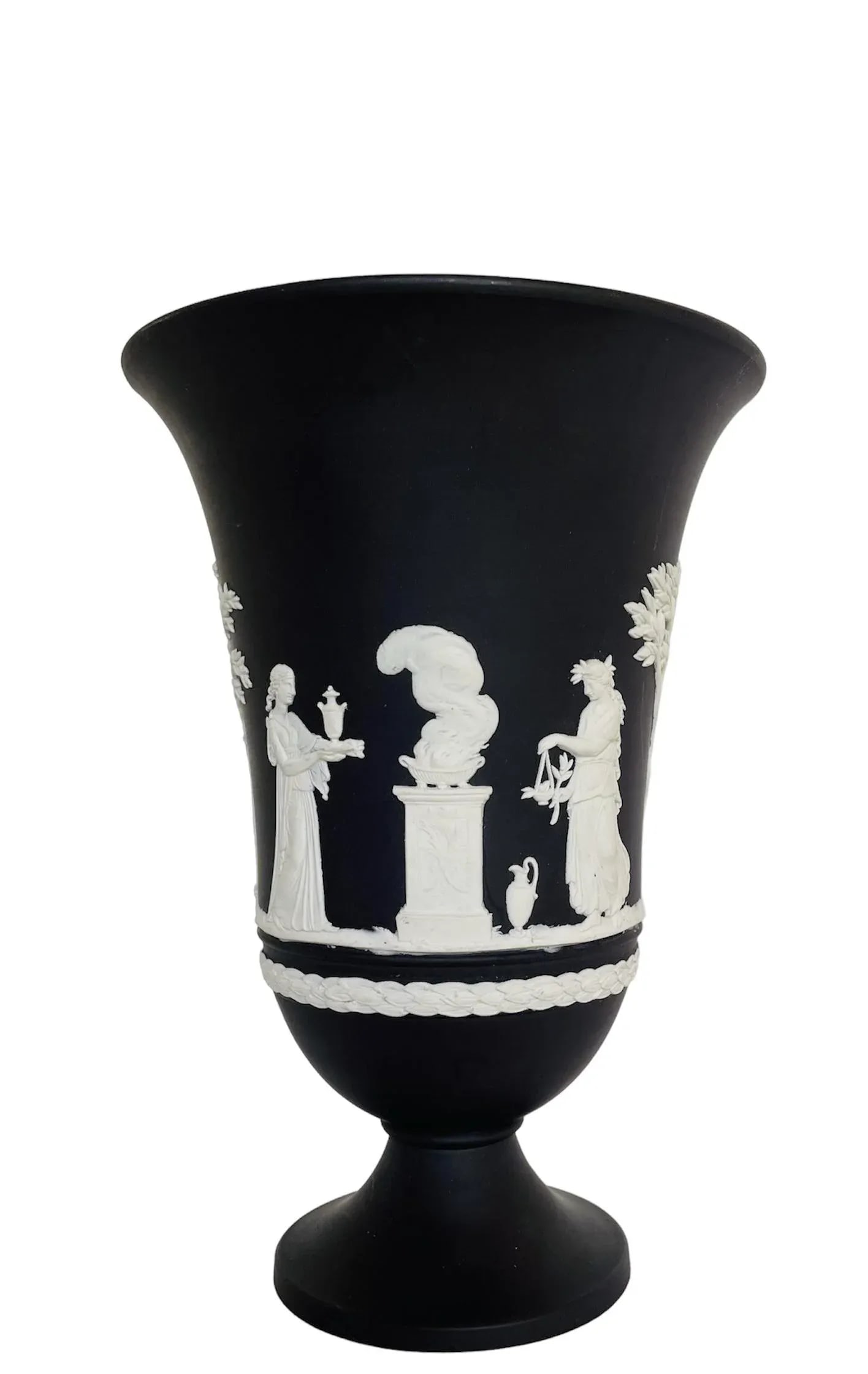 20th Century Black Wedgwood Jasperware Urn Shape Vase - 2