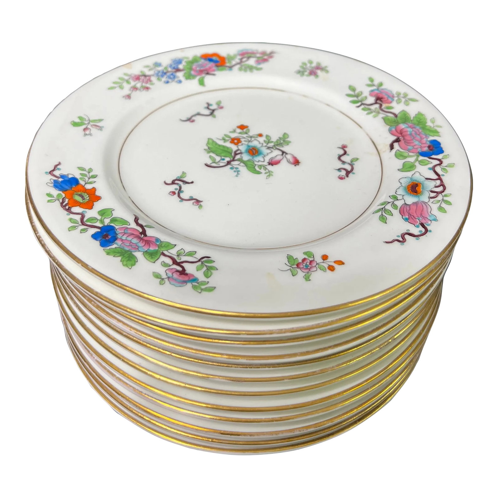 Mid 20th Century Fine Coalport Corea Pattern Plates- Set of 12 (1 of 12)