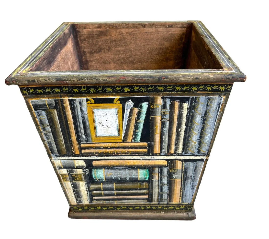 Fornasetti Style Book Planter/ Kindling Box - 4