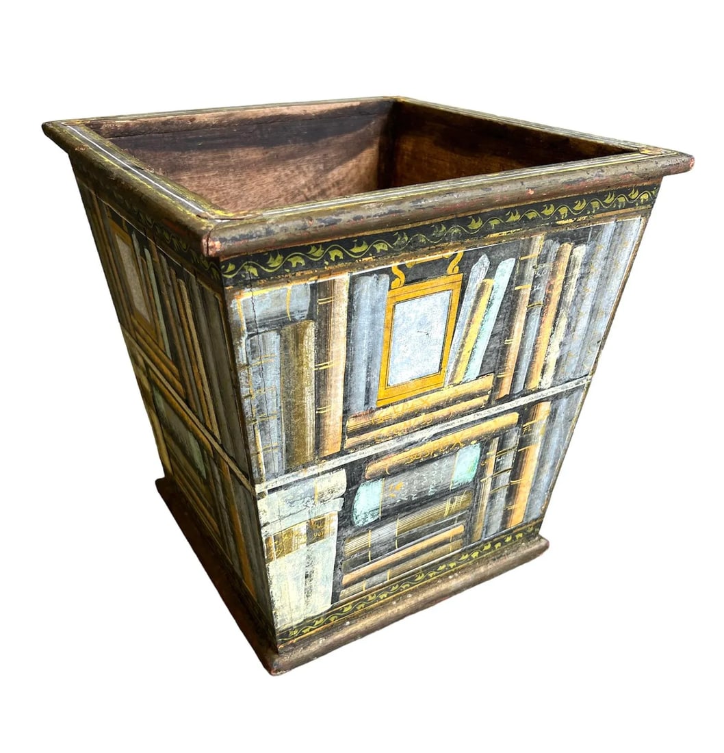 Fornasetti Style Book Planter/ Kindling Box - 6