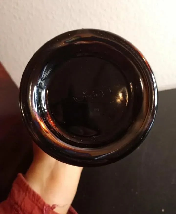 1970s Marked Fenton Amethyst Carnival Glass Peacock Ruffled Vase - 3