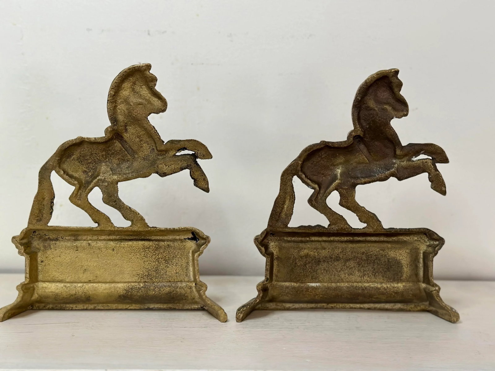 English Brass Horse Bookends - 3