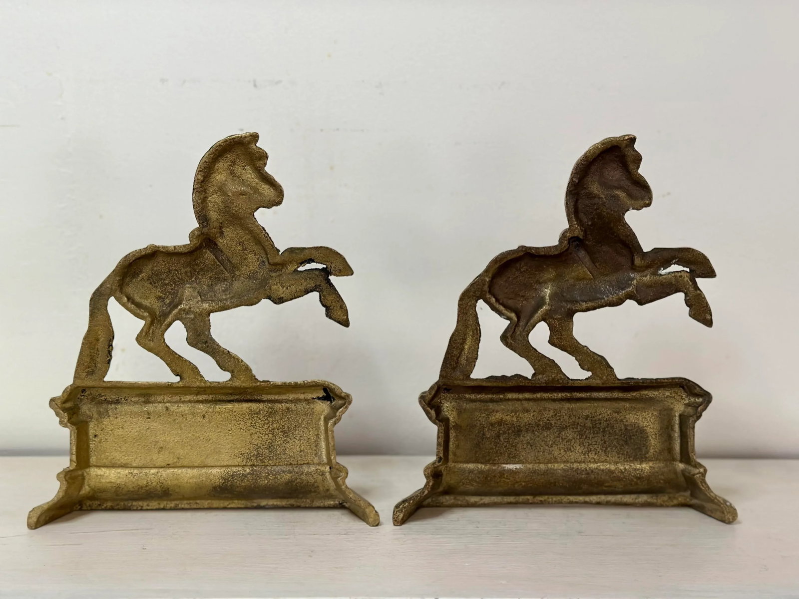 English Brass Horse Bookends - 4